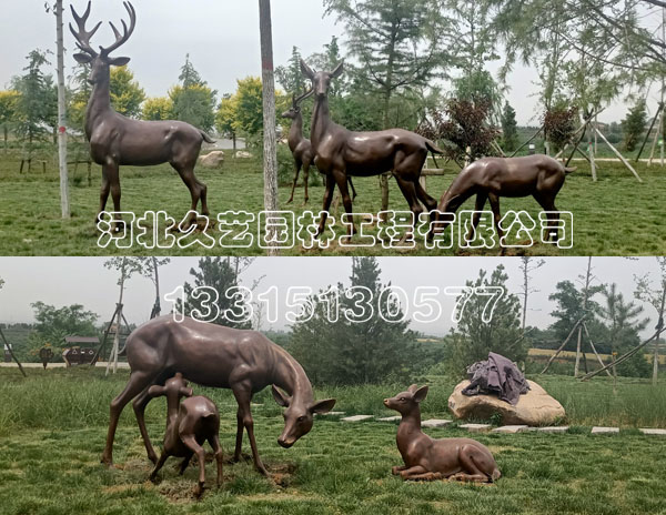 動物銅雕-鹿